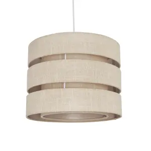 Inlight Natural Woven effect Slubby Light shade (D)28cm