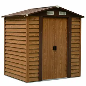 6 ft. W x 5 ft. D Overlap Apex Metal Garden Shed