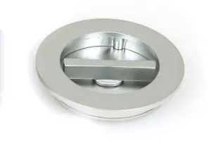 From The Anvil Satin Chrome 75mm Plain Round Pull - Privacy Set