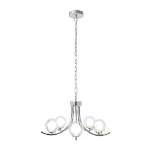 Jimena 5 Light Polished Chrome Pendant Chandelier