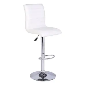 Caprice Melange Effect Bar Table Large 6 Ripple White Stools