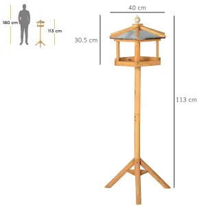 PawHut Garden and Backyard Bird Feeder Coop Table Station