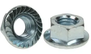 M12 (10 pcs) Hex Flanged Nuts with Serrated Flange A2 Stainless Steel DIN 6923 Flanged Nut