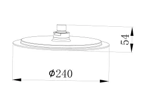 KeenFix Round Chrome 200mm Shower Head