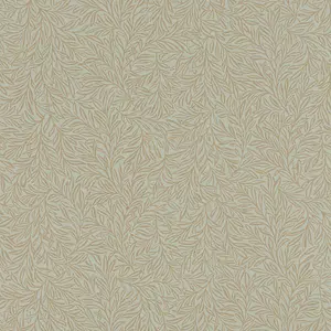 Salisbury Leaves Wallpaper Duck Egg/Gold Rasch 552348