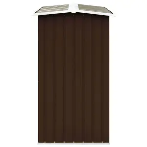 Berkfield Log Storage Shed Galvanised Steel 172x91x154 cm Brown