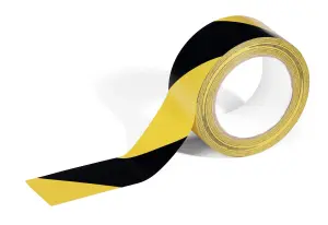 Durable DURALINE Removable PVC Hazard Warning Floor Marking Tape - 50mm x 33m