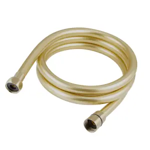 1.5m Brushed Brass Shower Hose PVC 8mm Bore