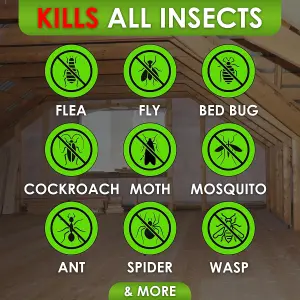 Xterminate Insect killer spray 1 x 1L, 1 x 5l, 6x fumer, 2 x Dusting Powder 400g For 2 Large Rooms