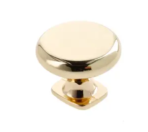 Kitchen Cupboard Cabinet Door Drawer Round Knob Handle Lorena by GTV Brass