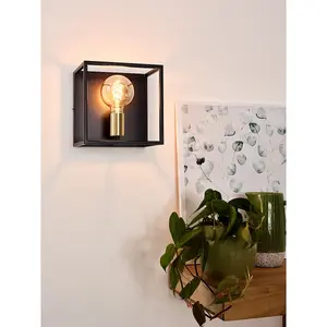 Lucide Ruben Modern Wall Light - 1xE27 - Black