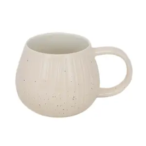 Stoneware Mug Mushroom Lid Novelty Cup Unique Decorative Drinkware Brown 400ml