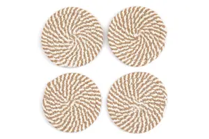 Set of Four Stripey Woven Coasters