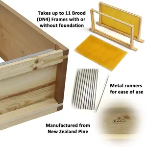 National Bee Hive Pine Brood Box New Beekeeping Beehive