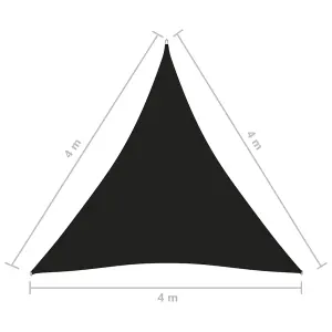 Berkfield Sunshade Sail Oxford Fabric Triangular 4x4x4 m Black