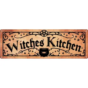 Grindstore Witches Kitchen Plaque Orange/Black (One Size)