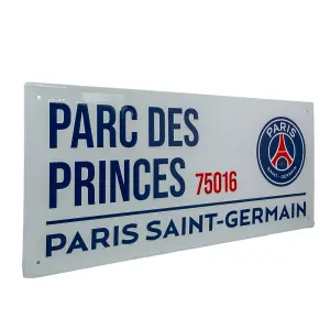 Paris Saint Germain FC Parc Des Princes 75016 Street Sign Plaque White/Blue/Red (One Size)