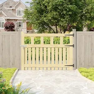 Outdoor Wooden Freestanding Gate for Garden and Fence Doors 120cm W x 90cm H