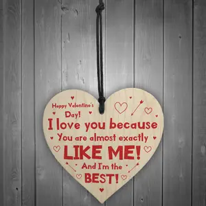 Funny Joke Gift For Boyfriend Girlfriend Wood Heart Humour Gift For Him Her Keepsake