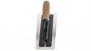 Toolty Flexible Venetian Trowel with Cork Handle on Aluminium Foot 240mm for Plastering Rendering Smoothing DIY