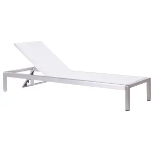 Sun Lounger Metal White FOSSATO