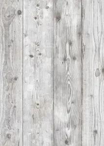 Muriva Grey Wood Wood effect Patterned Wallpaper