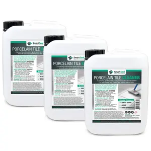 Smartseal Porcelain Tile Cleaner, Ultimate Porcelain Cleaner, for Patios, Drives and Indoor Porcelain Tiles, 3 x 5L