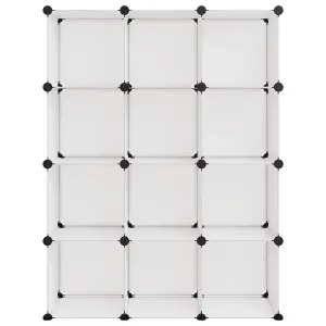 Berkfield Storage Cube Organiser with 12 Cubes Transparent PP