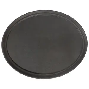 Oval Non-Slip Serving Tray - 68.5cm x 56cm - Black