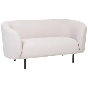 2 Seater Fabric Sofa Beige LOEN