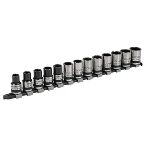 Sealey Socket Set 13 Pcs 1/2" Square Drive Lock-On 6 Point Black Series AK2742B