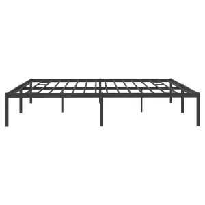 Berkfield Metal Bed Frame Black 193x203 cm