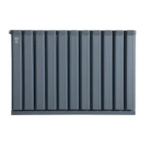 Aluminum Radiator Compatible with Heat pump. Energy Efficient. Model "Onyx" Grey. 800 .500mm