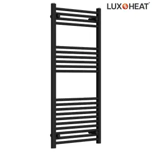 Towel Radiator Rail 1200 x 600 for Central Heating with Black Finish