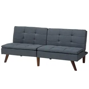 Beliani Retro Sofa Bed RONNE Dark Grey