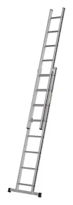 Hymer Black Line Square Rung Double Extension Ladder - 2x8 Rung (3.99m)