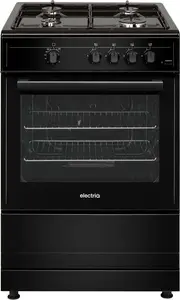 Electriq 60cm Gas Cooker - Black