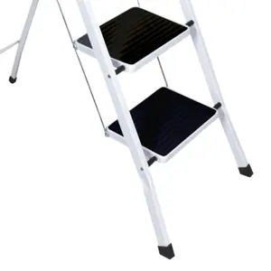 Oypla Foldable 4 Step Ladder Stepladder Non Slip Tread Safety Steel Step