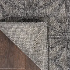 Grey Outdoor Rug, Abstract Optical/ (3D) Stain-Resistant Rug For Patio Decks , Modern Outdoor Area Rug-160cm X 221cm