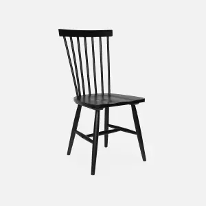 sweeek. Pair of wooden dining chairs Romie Black 50.8x44.2x90 cm