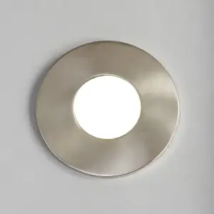 Litecraft 2 Pack Satin Chrome Modern IP65 Fire Rated Bathroom Downlights