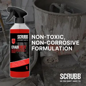 SCRUBB Eradicrete Concrete remover, 1L Trigger spray bottle