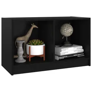 vidaXL TV Cabinet Black 70x33x42 cm Solid Pinewood