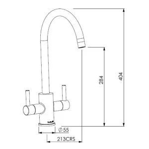 Reginox Genesis Chrome 360 Degree Dual Lever Kitchen Tap With White Handles