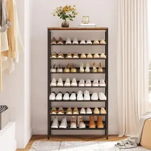 8-Tier Simple Wire Mesh Shoe Rack Storage Organizer