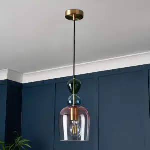 Litecraft Visconte Vietri Brass Ceiling Pendant