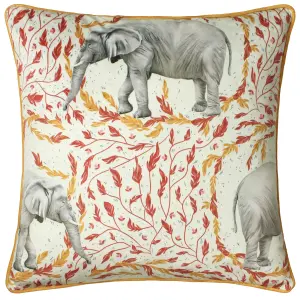 Paoletti Samui Elephant Piped Feather Filled Cushion