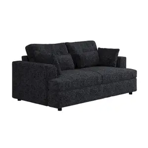 Solace+Co Drew 2 Seater Chenille Sofa - Charcoal