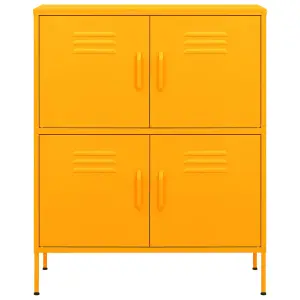 Berkfield Storage Cabinet Mustard Yellow 80x35x101.5 cm Steel