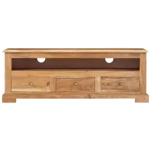 Berkfield TV Cabinet Solid Wood Acacia 110x30x40 cm Brown